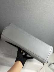 New Arrivals 2026 Chanel AS6288 small shopping bag grained calfskin & gold-tone metal in grey 15x30.5x11.5cm - 3