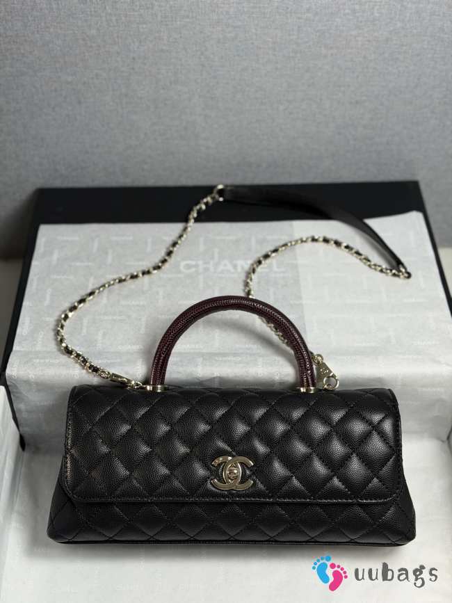 Uubags Chanel Large Coco Top Handle In Black 32cm - 1