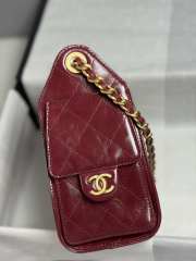 Uubags Chanel 25 Shiny Crumpled Calfskin & Gold-Tone Metal In Burgundy 26x14x30cm - 6