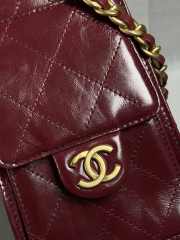 Uubags Chanel 25 Shiny Crumpled Calfskin & Gold-Tone Metal In Burgundy 26x14x30cm - 3