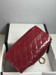 Uubags Chanel 25 Shiny Crumpled Calfskin & Gold-Tone Metal In Burgundy 30x15x40cm - 2
