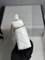 Uubags Chanel Classic Vanity with Chain in White Grained Patent Calfskin 17x19.5x5cm - 5