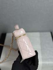 Uubags Chanel Classic Vanity with Chain in Light Pink Grained Patent Calfskin 17x19.5x5cm - 3
