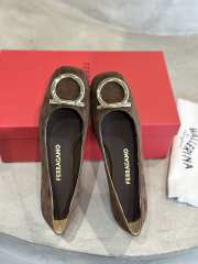 Uubags Ferragamo Large Gancini buckle high heels in moroccan brown 4cm - 4