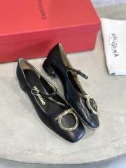 Uubags Ferragamo Maxi Gancini Mary Jane Pump In Black 2cm - 4