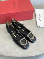 Uubags Ferragamo Maxi Gancini Mary Jane Pump In Black 2cm - 2