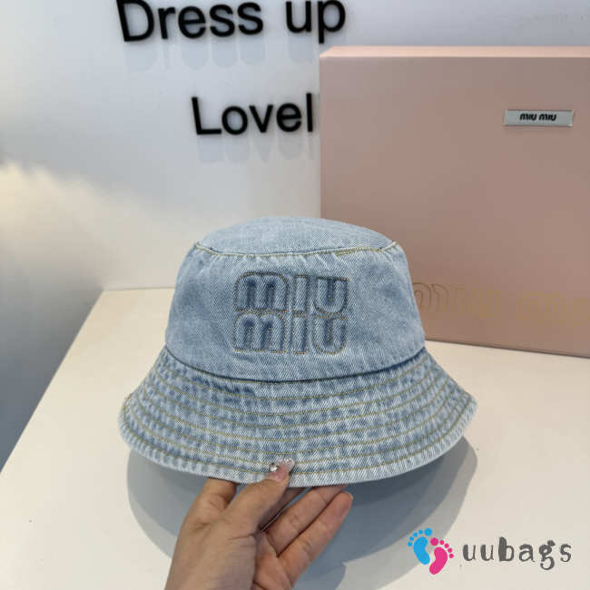 Uubags Miu Miu Denim Bucket Hat 01 - 1