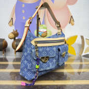 Uubags Louis Vuitton M27329 Baggy In Blue Denim 30x22x13cm - 5