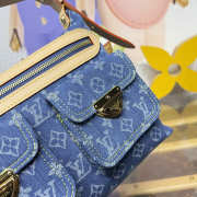 Uubags Louis Vuitton M27329 Baggy In Blue Denim 30x22x13cm - 3
