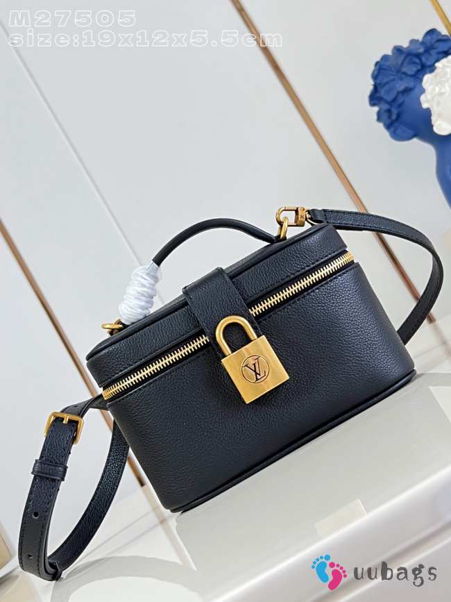 Uubags Louis Vuitton M27505 Low Key Vanity Bag In Black Calfskin 19x12x5.5cm - 1