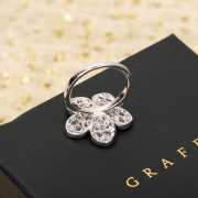Uubags Graff Wild Flower Large Pavé Diamond Ring White Gold - 5