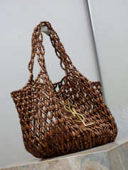 Uubags YSL Icare medium bag in wood beads light wood and brick 31–46x28x16cm  - 2