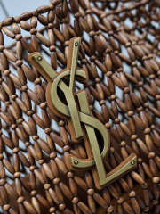 Uubags YSL Icare medium bag in wood beads light wood and brick 31–46x28x16cm  - 5