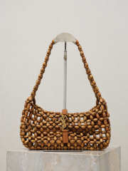 Uubags YSL Le 5 À 7 Wooden Bead handbag light wood and brick 21-28x15x6cm - 1