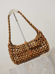 Uubags YSL Le 5 À 7 Wooden Bead handbag light wood and brick 21-28x15x6cm - 2