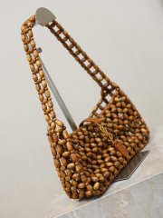 Uubags YSL Le 5 À 7 Wooden Bead handbag light wood and brick 21-28x15x6cm - 5