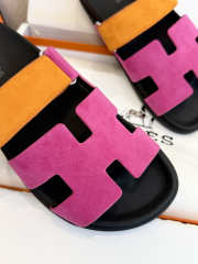 Uubags Hermes Chypre Sandal Suede Goatskin & Rose Chapas Orange Synthetique - 4