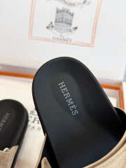 Uubags Hermes Chypre sandal in suede goatskin beige sable - 5