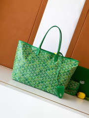 Uubags Goyard Saint Louis PM bag in multicoloured meadow green 34x15x28cm - 5