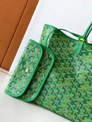 Uubags Goyard Saint Louis PM bag in multicoloured meadow green 34x15x28cm - 3