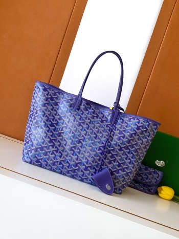 Uubags Goyard Saint Louis PM bag in multicoloured blueberry purple 34x15x28cm