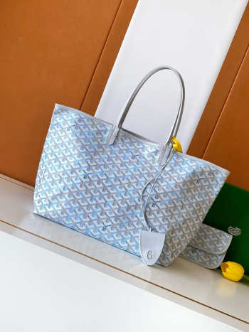 Uubags Goyard Saint Louis PM bag in multicoloured polar blue 34x15x28cm