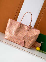 Uubags Goyard Saint Louis PM bag in multicoloured powder pink 34x15x28cm - 4