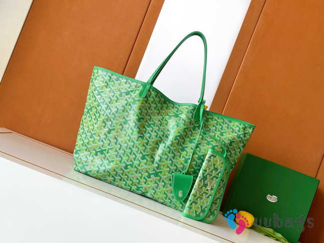 Uubags Goyard Saint Louis GM bag in multicoloured meadow green 40x20x32cm - 1