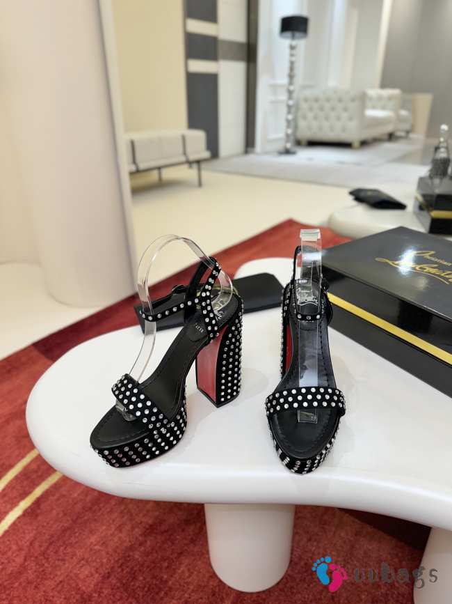 Uubags Christian Louboutin Movida Jane Strass Boum Platform Sandals 13cm - 1
