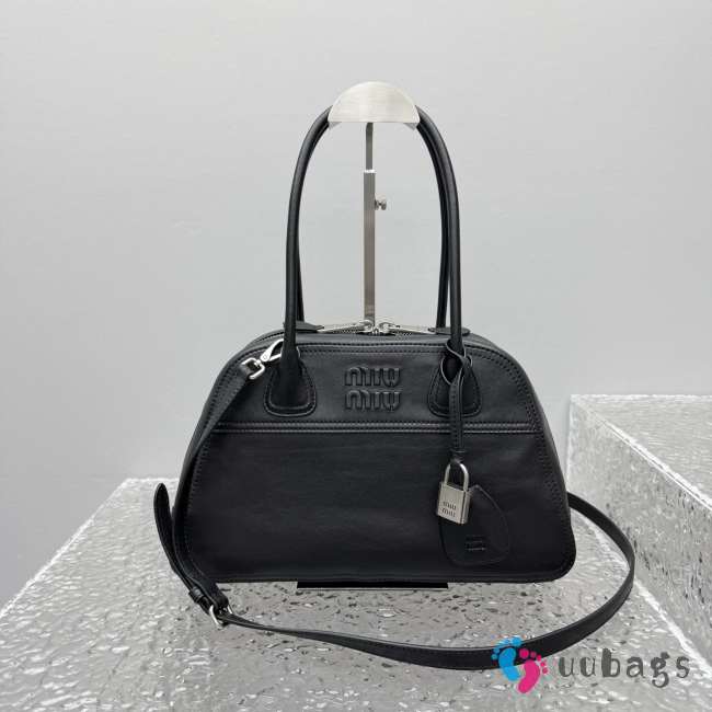 Uubags Miu Miu medium Vivant nappa leather bag in black 32x19.5x11cm - 1