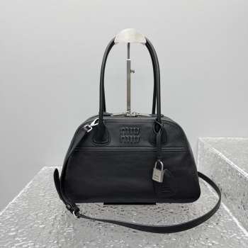 Uubags Miu Miu medium Vivant nappa leather bag in black 32x19.5x11cm