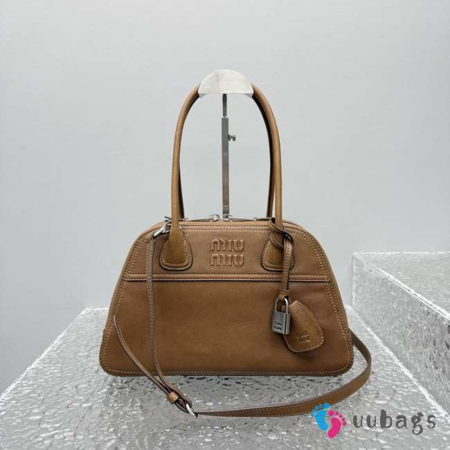 Uubags Miu Miu medium Vivant nappa leather bag in caramel 32x19.5x11cm - 1