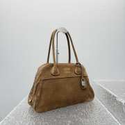 Uubags Miu Miu large Vivant nappa leather bag in cocoa brown 40x24x13cm - 6