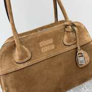 Uubags Miu Miu large Vivant nappa leather bag in cocoa brown 40x24x13cm - 3