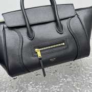 Uubags Celine Small Little Luggage In Black Supple Shiny Lambskin 11x15.5x24cm - 2