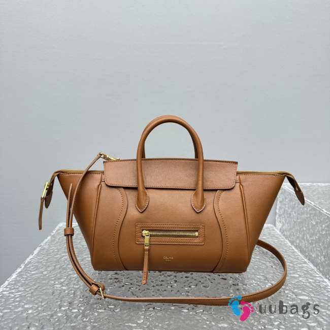 Uubags Celine Small Little Luggage In Soft Tan Supple Shiny Lambskin 11x15.5x24cm - 1