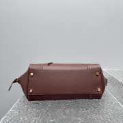 Uubags Celine Small Little Luggage In Dark Brown Supple Shiny Lambskin 11x15.5x24cm - 2