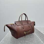 Uubags Celine Small Little Luggage In Dark Brown Supple Shiny Lambskin 11x15.5x24cm - 4
