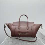 Uubags Celine Small Little Luggage In Dark Brown Supple Shiny Lambskin 11x15.5x24cm - 5
