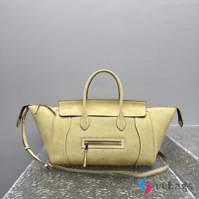 Uubags Celine Small Little Luggage In Citrus Supple Shiny Lambskin 11x15.5x24cm - 1