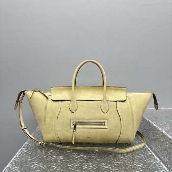 Uubags Celine Small Little Luggage In Citrus Supple Shiny Lambskin 11x15.5x24cm