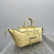 Uubags Celine Small Little Luggage In Citrus Supple Shiny Lambskin 11x15.5x24cm - 5