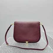 Uubags Celine Medium Soft Triomphe Besace In Syrah Supple Shiny Lambskin 32x26x2cm - 1