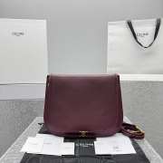 Uubags Celine Medium Soft Triomphe Besace In Syrah Supple Shiny Lambskin 32x26x2cm - 2