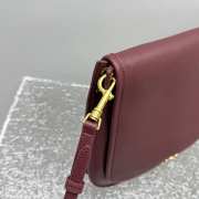 Uubags Celine Medium Soft Triomphe Besace In Syrah Supple Shiny Lambskin 32x26x2cm - 3
