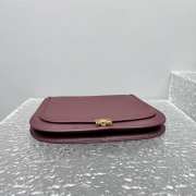 Uubags Celine Medium Soft Triomphe Besace In Syrah Supple Shiny Lambskin 32x26x2cm - 5