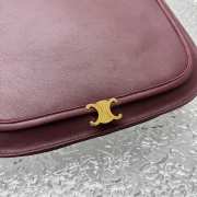 Uubags Celine Medium Soft Triomphe Besace In Syrah Supple Shiny Lambskin 32x26x2cm - 6