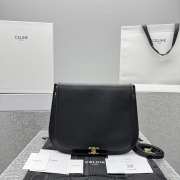 Uubags Celine Medium Soft Triomphe Besace In Black Supple Shiny Lambskin 32x26x2cm - 6