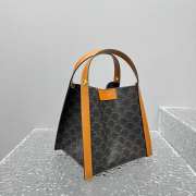 Uubags Celine Small Cube Bag In Triomphe Canvas and Natural Calfskin 18.5x21x17cm - 6