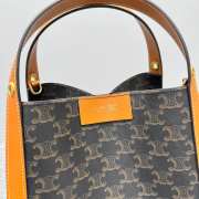 Uubags Celine Small Cube Bag In Triomphe Canvas and Natural Calfskin 18.5x21x17cm - 3